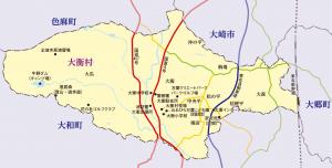大衡村の概要地図