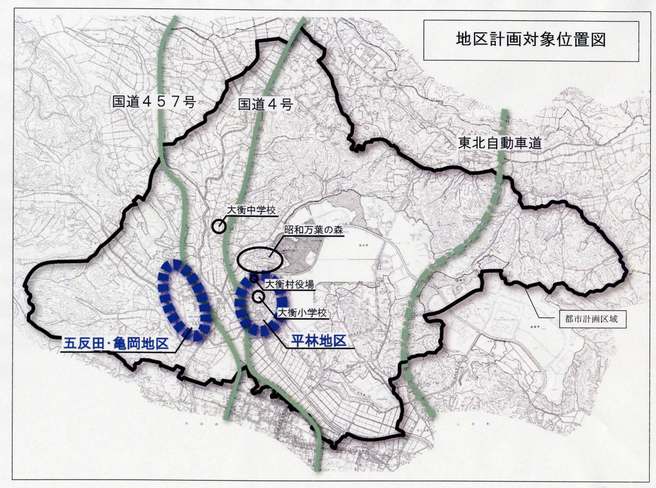 地区計画対像位置図の画像