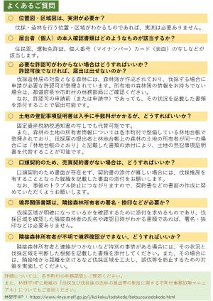 伐採造林届添付書類資料（裏）